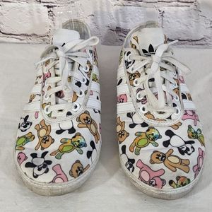 adidas gazelle silver green womens JEREMY SCOTT x ADIDAS Size 11 Tinsel Gold Metallic High Top Bear Sneak   Sui Generis Designer Consignment